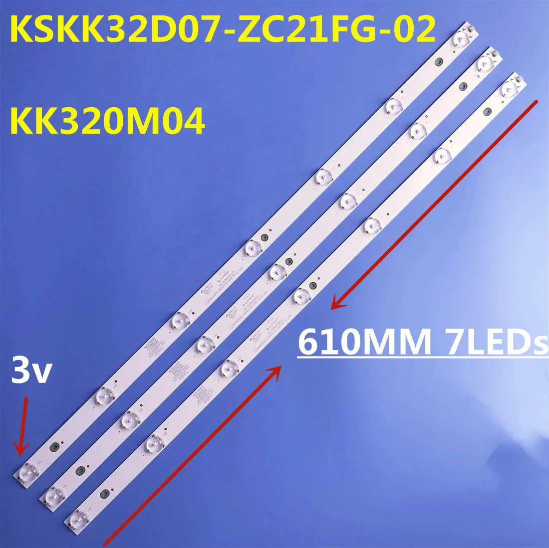 Лампа для DEXP H32C7200K 32YD350 303KK320033 светодиодный WD32HW2490 WD32FB2350 UN32J5500A, 3 шт.