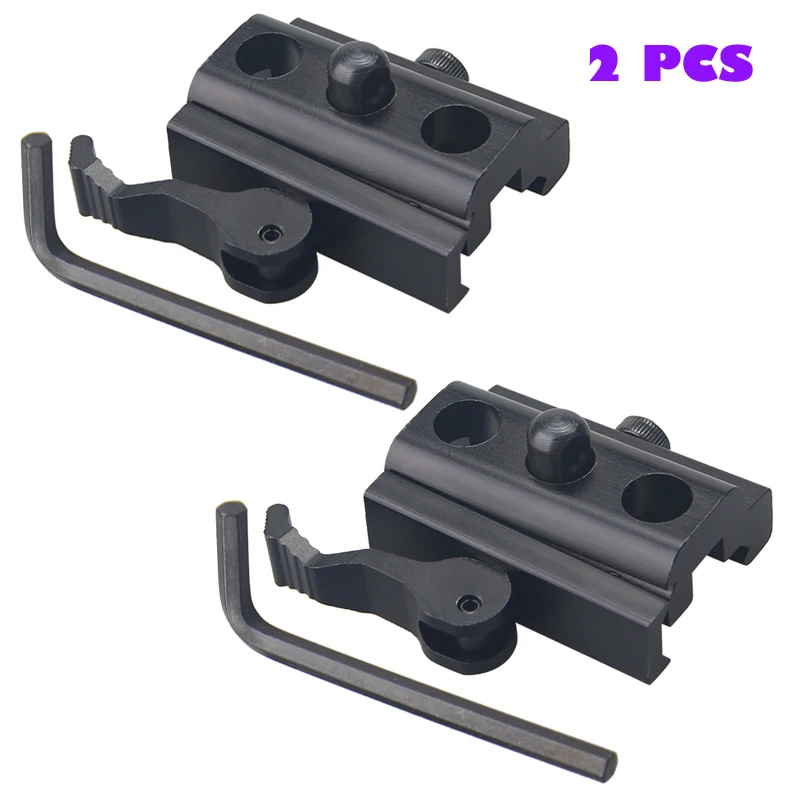 Quick Release QD Bipod Sling Adapter Mount For 20mm Scope Picatinny Rail ED 