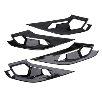 

Car Accessory Inner Door Pull Doorknob Handle Bowl Cover Trim Matte Carbon Fiber Style for E-Pace E Pace 2018 2019 ABS