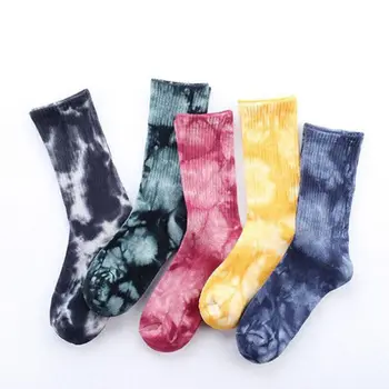 

Fashion Colorful Cotton Crew Socks 5 Colors Ethnic Mid Tube Socks Harajuku Comfortable Autumn Winter Couple Socks Men Women