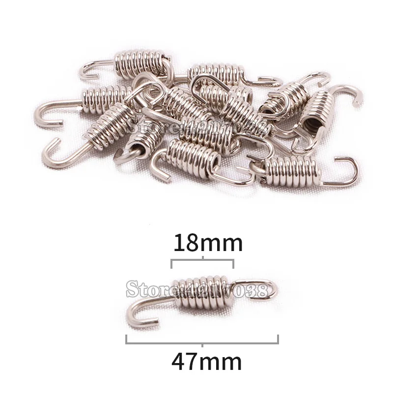 2PCS Universal Motorcycle Exhaust Spring Hooks Stainless Steel Exhaust Front Middle Link Pipe Rotatable Metal Springs Kit Set 2PCS Universal Motorcycle Exhaust Spring Hooks Stainless Steel Exhaust Front Middle Link Pipe Rotatable Metal Springs Kit Set