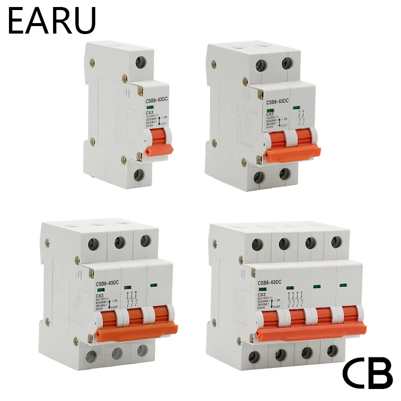 

1P 2P 3P 4P DC 250V-1000V 10Solar Mini Circuit Breaker MCB Fuse PV System Solar Engery 3/6/10/16/20/25/32/40/50/63/80/100/125A