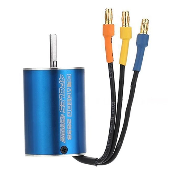 

Hot 2838 4500KV 4P Sensorless Brushless Motor+35A ESC for 1/14 1/16 1/18 RC Car H2O9