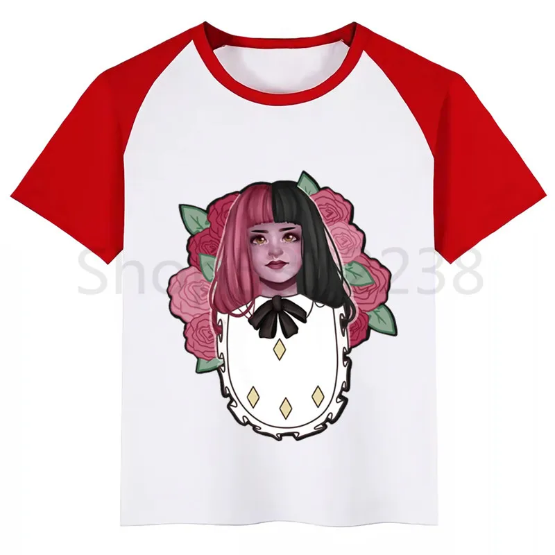 Melanie Martinez/футболка для мальчиков детская одежда с короткими рукавами и принтом для мальчиков Детский Белый Топ, топы для мальчиков, детские футболки новая летняя футболка - Цвет: RedC
