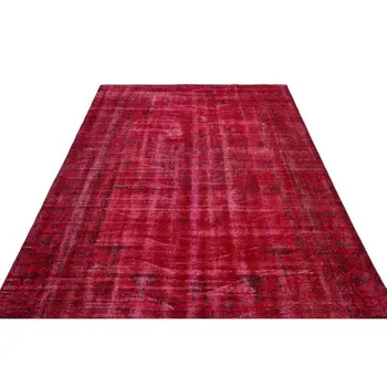 

Handmade Red Vintage Overdyed Turkish Area Rug 180x277 Cm-5'11''X9'1''