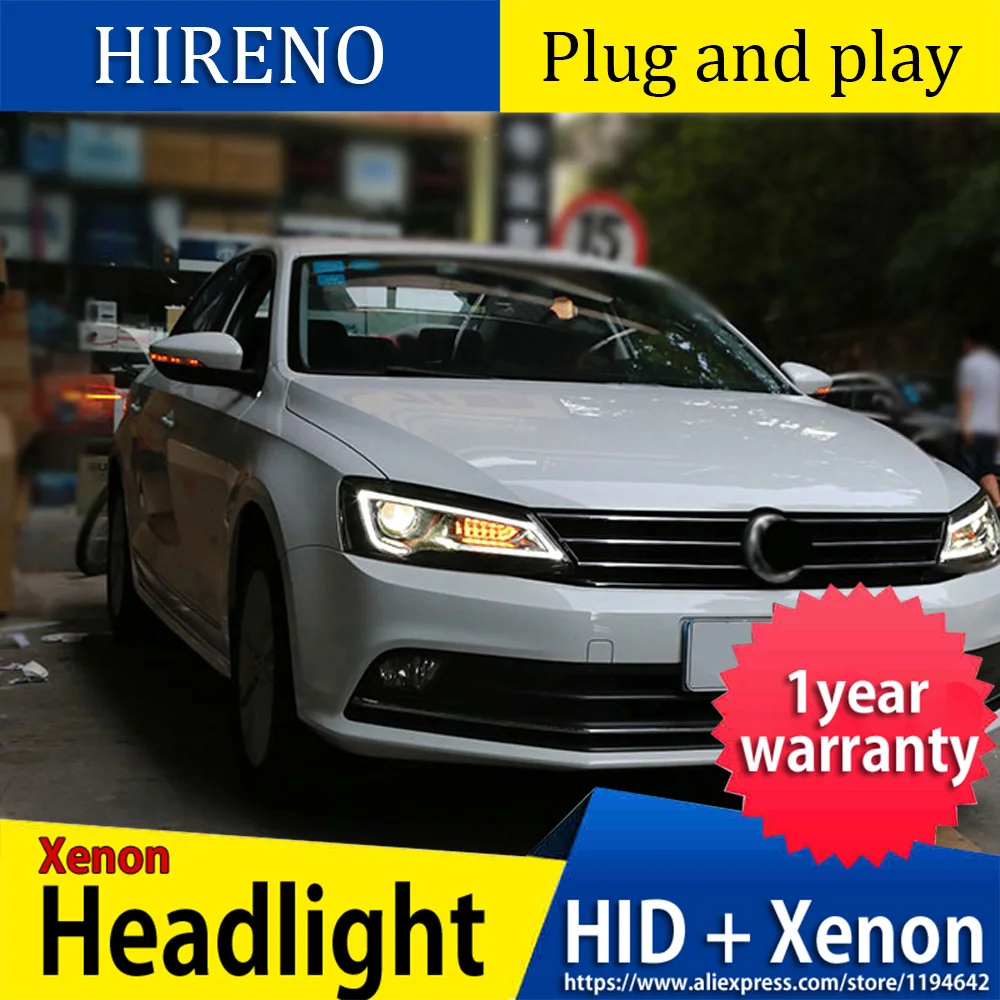 Автомобильный стильный головной светильник s для VW Jetta 2011 2017 светодиодный Jett