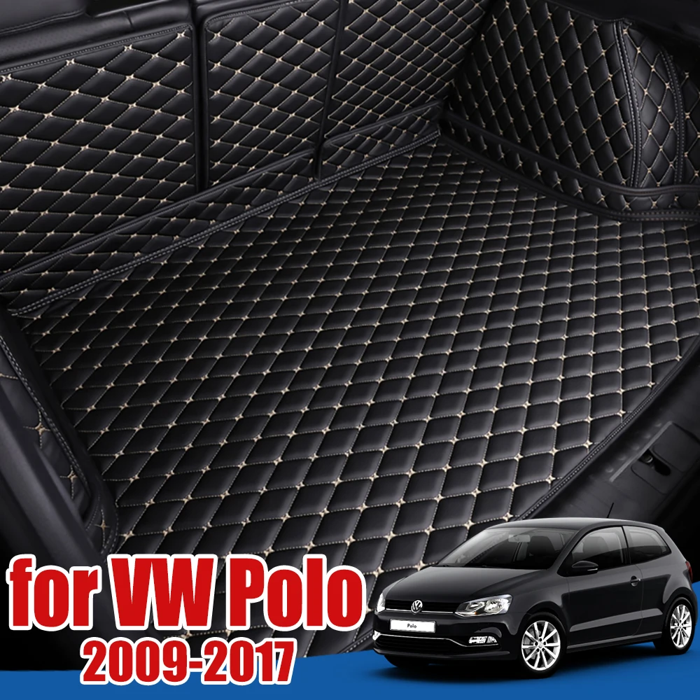 Багажнике лоток протектор для пола Volkswagen VW Polo 6R 6C Mk5 2009 2017 Коврики багажника коврик в багажник хэтчбек 2010 2014