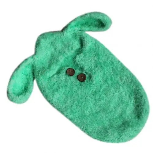 Mint Green Спальный мешок для новорожденного ребенка с милыми собачьими ушками, детский Одноцветный вязаный спальный мешок с капюшоном, коконы, реквизит для фотосессии на 0-3 месяца - Цвет: Mint Green