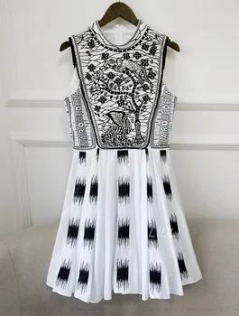 

LouLan Queen Women Runway/Summer/Printing/Party/Boho/Beach/Elegant/Floral Dress O-neck Women Summer Dress Party Night 2020