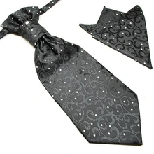 Набор галстуков галстук носовой платок Ascot свадебные цветочные галстуки для мужчин Свадебный модный мужской Карманный платок квадратный 2 шт в 1 подарок