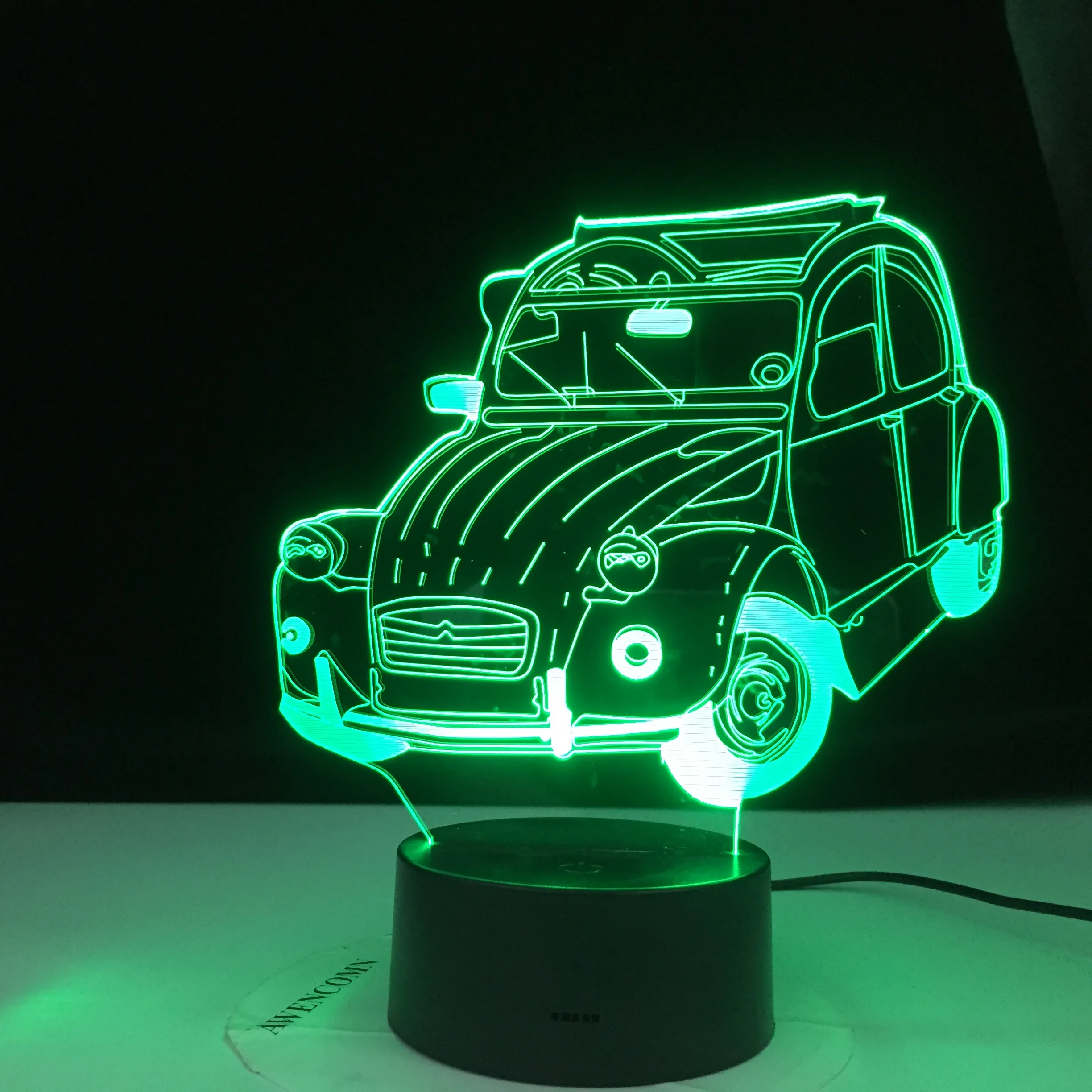 

Винтажный автомобильный крутой классический автомобильный 3d светильник, иллюзия, светодиодный ночник, украшение для дома, для детей, спальни, взрослых, офиса, декор, ночник
