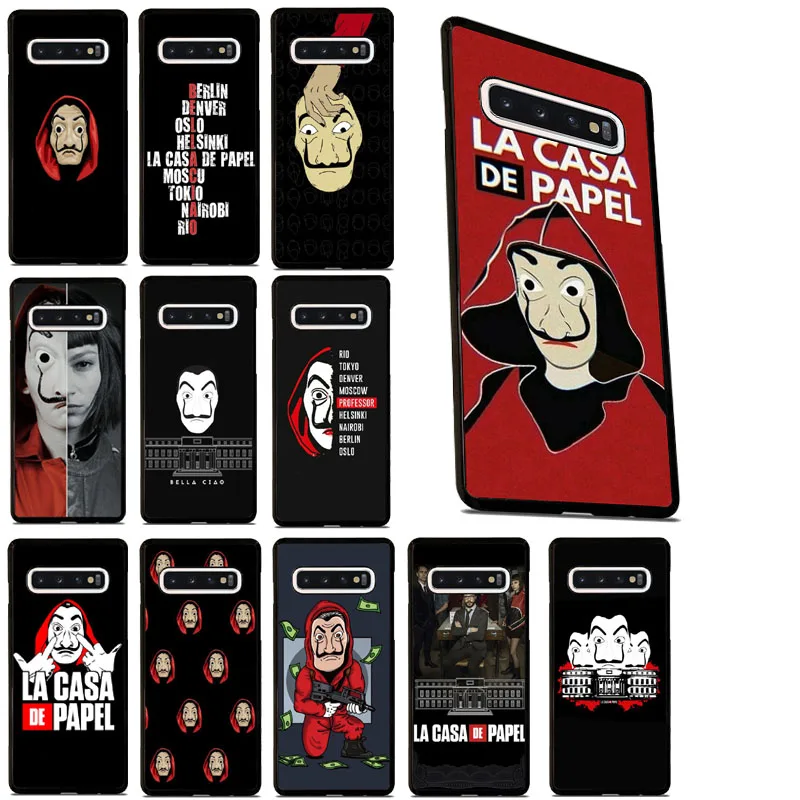 

La Casa De Papel Money Heist black silicone TPU Phone Case cover Shell For Samsung NOTE9 S10LITE S9 S8 S9PIUS 2018A8 A6 NOTE8