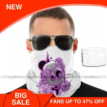 

Resin Skull Mouth Face Mask Skull Resin Facial Mask with Filters Beautiful Polyester for Adult Mask