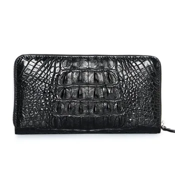 

YILUNXI Newest luxury male wallet Crocodile clutch bag Genuine leather business long wallet Fashion male wallets