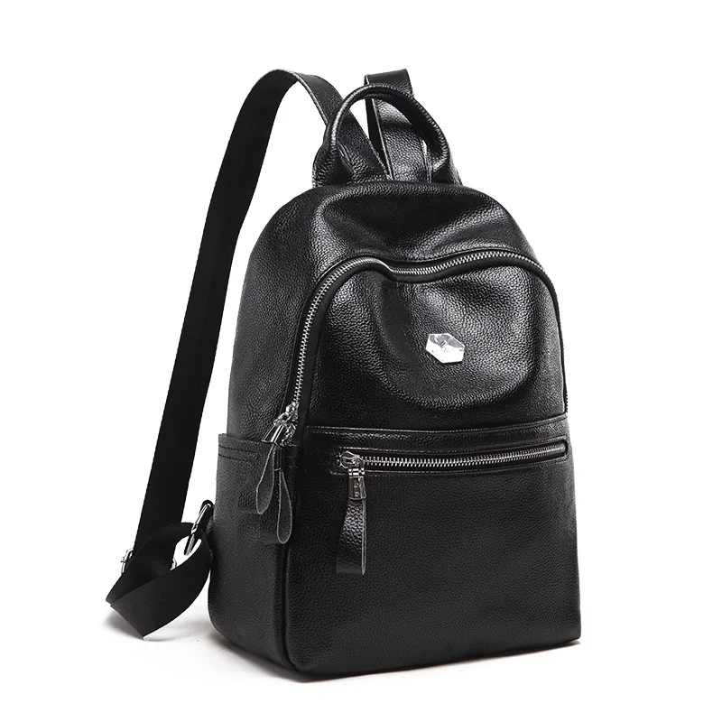 

2018 New Style Korean-style Backpack WOMEN'S Bag Cool Trend of Fashion Soft Leather Backpack College Style WOMEN'S Bag