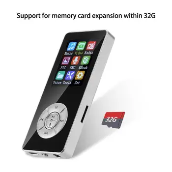 

Bluetooth Mp3 Player Media Fm Radio Recorder Hifi Sport Music Speakers E-book Recording 250mah Battery Non-slip Player 2020