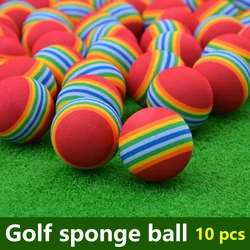 TTYGJ 10 pcs Golf Balls Indoor Practice Ball Golf Color Sponge Ball EVA Soft Ball Golf Ball