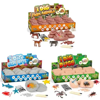 

12pcs Unique bugs Dig Kit Excavation Stem Toy for 7 Year Old Gift for 7 Year Old Material gypsum
