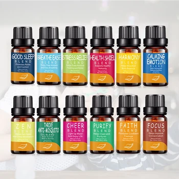 

12Pcs Pure Plant Essence Aromatherapy Essential Oils Set Anti-stress Aroma Diffuser Oil Use For Bath Massage Spa Health Care