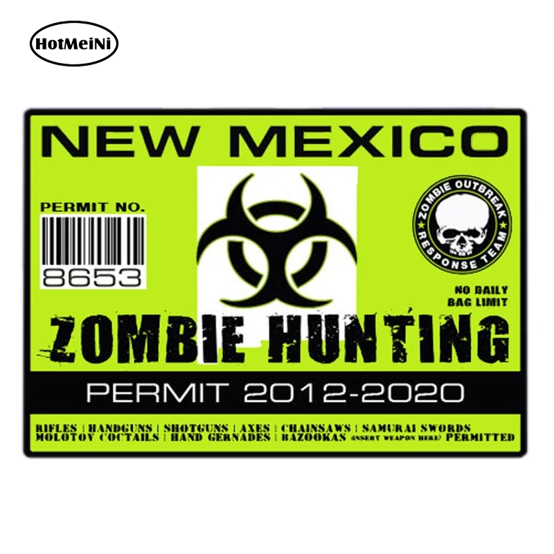 HotMeiNi 8cm x 13cm Car Styling Personality Sticker New Mexico Zombie Outbreak Response Team Reflective Decal | Автомобили и