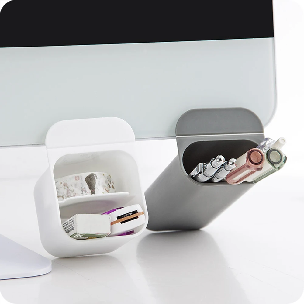 

Desktop Monitor Pocket Pen Holder Stationery Office Desk Storage Box Multifunctional Creative Convenient Storage Tool