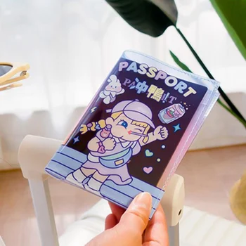 

Transparent Jelly Color Passport Cover Unicorn Passport Holder Girl Travel ID Card Bag Document Pocket INS