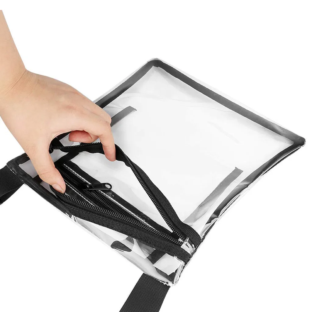 Transparent Single Shopper Bag Slung Travel Shopping Bag Gym Beach Bags reusable portable shoping bags bolsa reutilizable