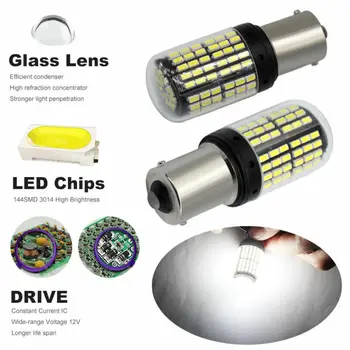 

Bulbs Turn Signal Lights DC12V Replacement Auto White 1156 7506 P21W BA15S LED