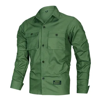 

Autumn Spring Men Tactical Long Sleeve Shirt US Army Shirt Lapel Casual Blouse Uniform Outdoor Cotton Cargo Shirt Military Shirt