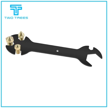 

Nozzle Wrench 5 IN 1 Wrench Stay 6mm to 20mm Steel Spanner Wrench Flat For E3D MK8 MK10 Nozzle tool 3D Printer Parts