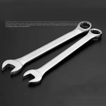 

Flexible 13mm-18mm Double Head Ratchet Spanner Combination Wrench Set Of Keys Skate Tool Gear Ring Wrench Repairing Tool