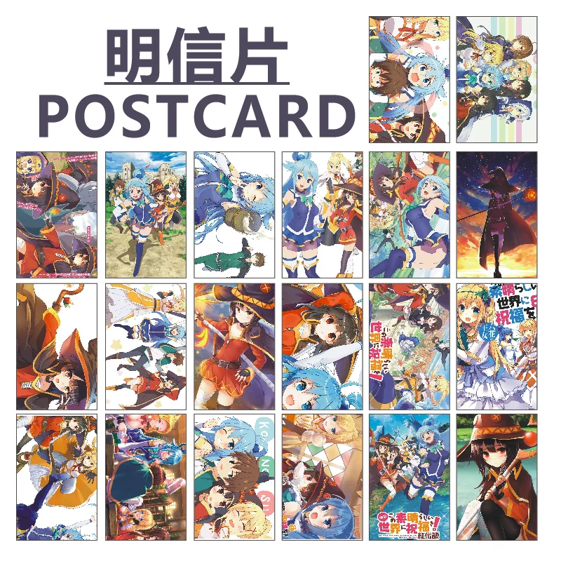 

20 pcs Photo postcard Kono Subarashii Sekai ni Shukufuku o!