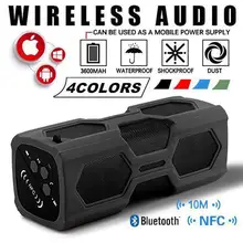 Портативный Bluetooth беспроводной динамик IPX7 водонепроницаемый внешний аккумулятор ультра Бас Сабвуфер