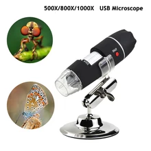 Профессиональный USB цифровой микроскоп 500X светодиодный 2-мегапиксельный электронный микроскоп Эндоскоп зум Камера лупа+ стенд инструменты микроскоп