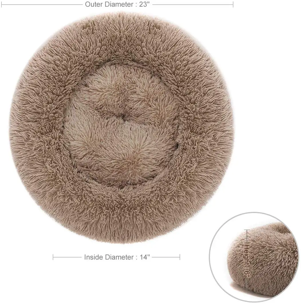 Ортопедическая кровать для собак Удобная пончик Cuddler круглая кровать для собаки ультра мягкая моющаяся кровать для собак и кошек(23 ''/30''/36 ''