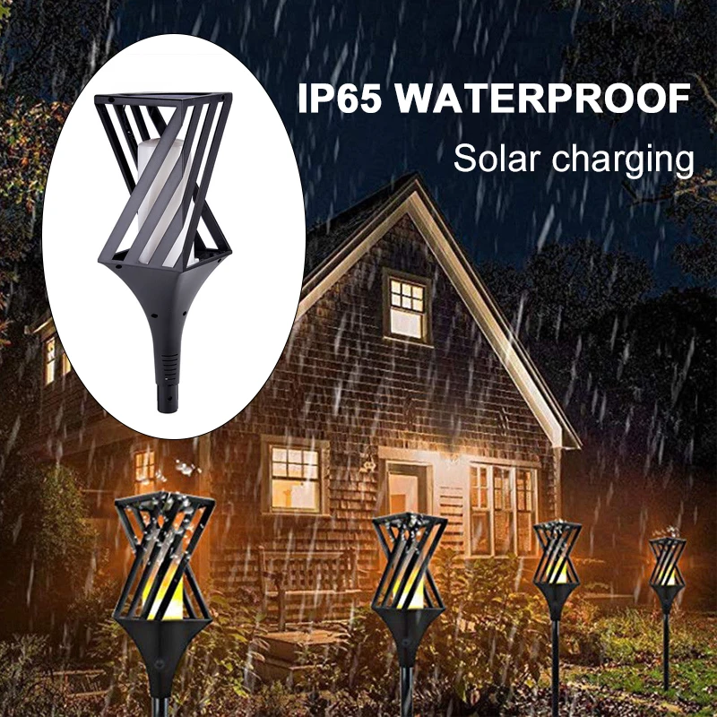Lawn Lamp Solar 72LED Home Flickering Path Light Garden Lawn Light Landscape Lights Eco-Friendly Durable