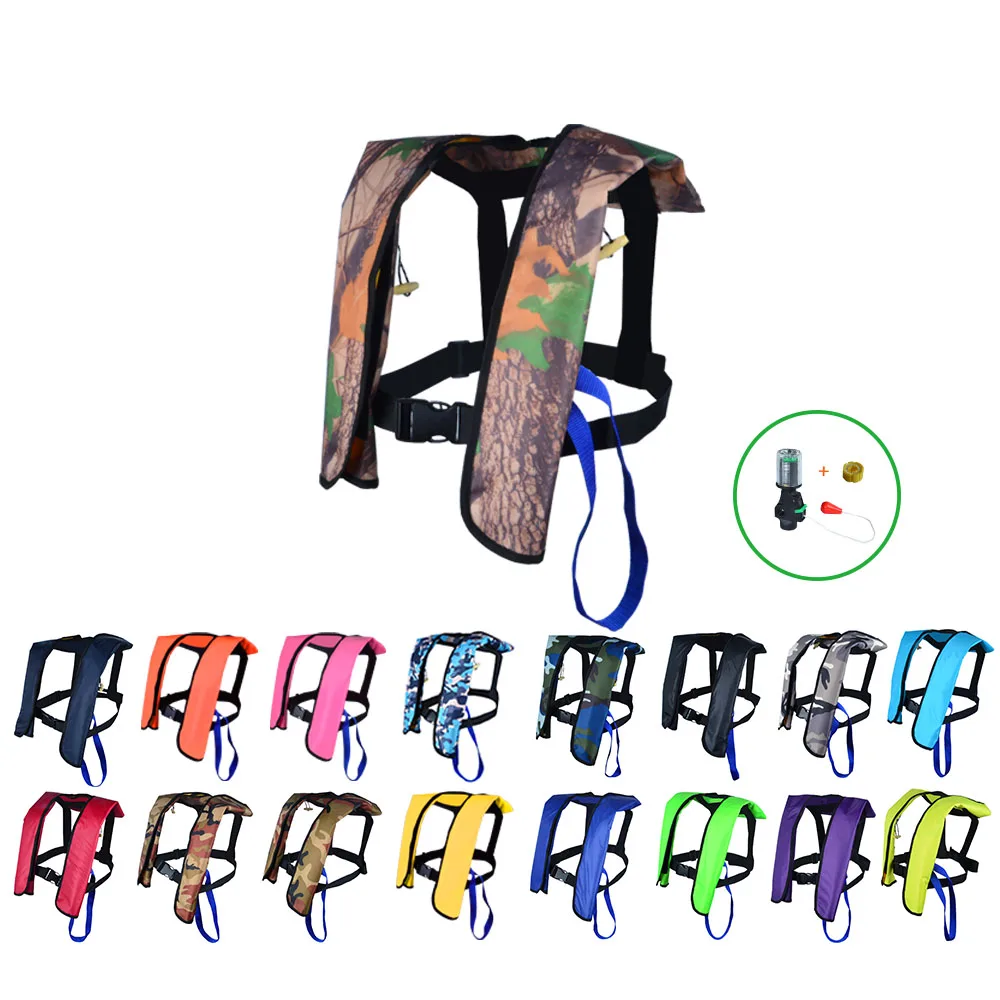 Manual/Automatic Inflatable Life Jacket Professional Swiming Fishing Life Vest Water Sports Children Adult Vest for Fishing