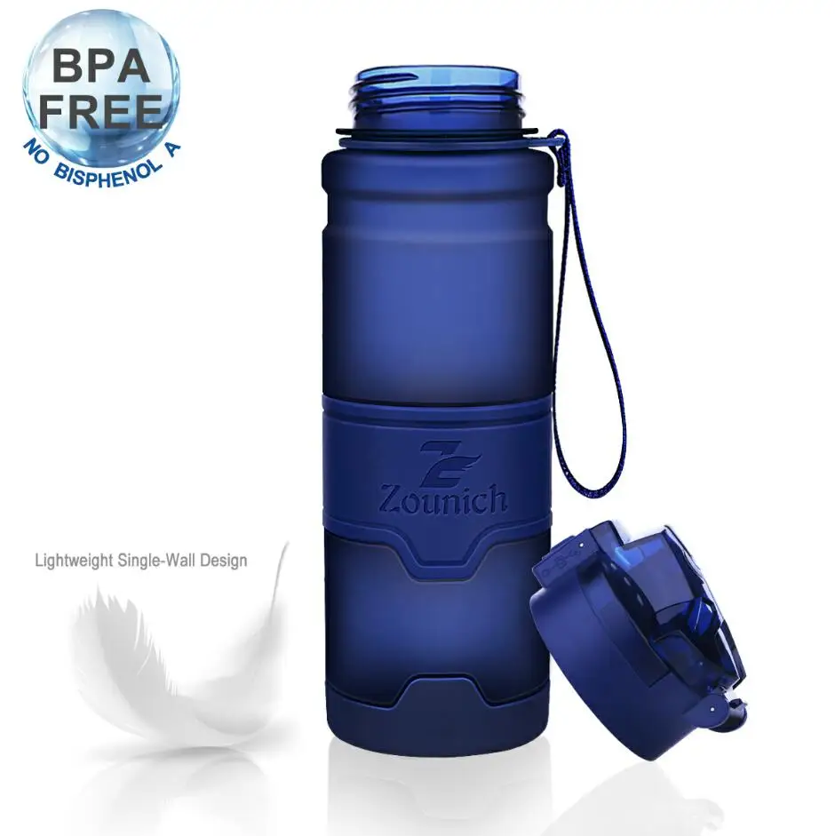 Dark blue Бутылки для воды 1000 мл Емкость питьевой воды портативный пластиковый шейкер для белков моя Спортивная бутылка для питья Тритан bpa бесплатно - Цвет: Dark blue