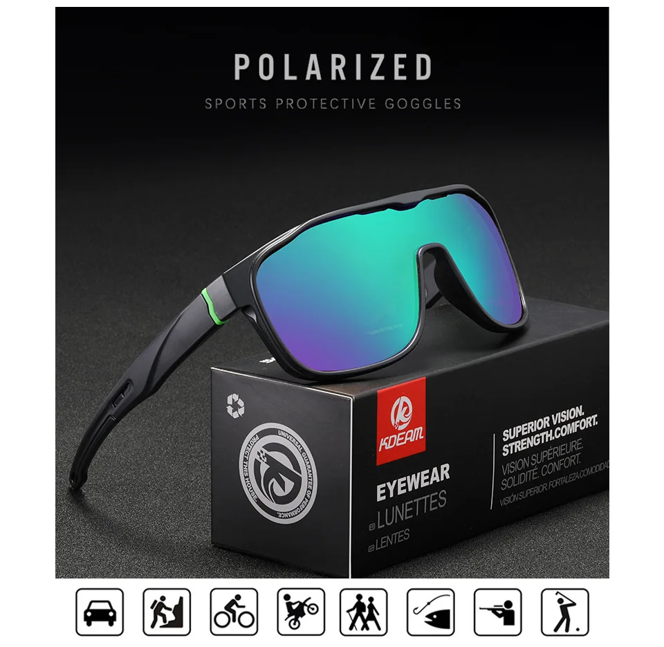 Roidismtor 2019 Newest Sport Glasses Cycling UV400 Sports Sunglasses Hiking Fishing Running Cycling Eyewear