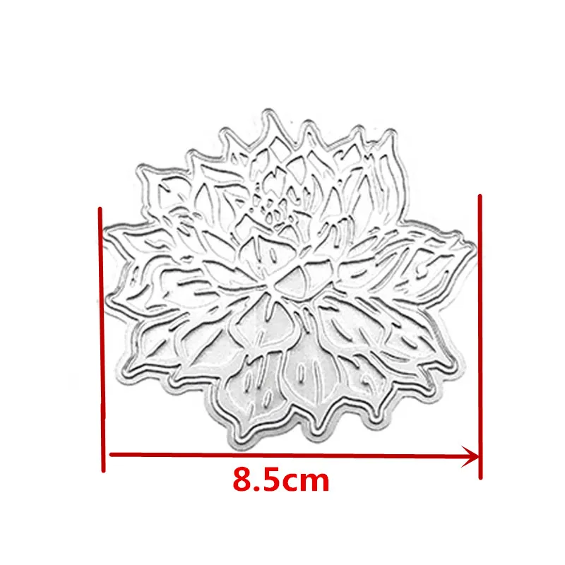 Красивая тарелка из фольги в форме лотоса+ высечки, милый Лотус для скрапбукинга, тиснение, рукоделие, украшение для открыток, новинка