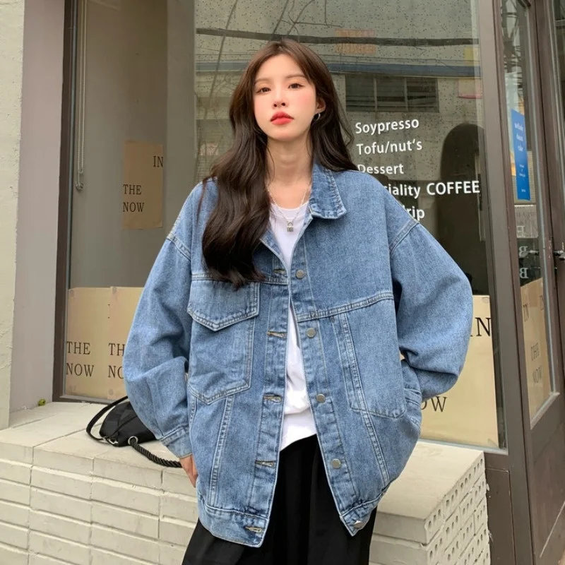 Street Jeans Coat Women Oversize 