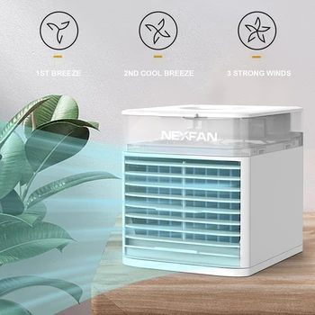 

7 Colors LED Light Humidifier Purifier Air Cooler Fan Lightweight Easily Carrying USB Rechargeable Desktop Safety Parts