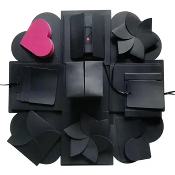 

DIY Explosion Box Gift Box 5 Layer DIY Photo Album Gift Package Handmade Memory Scrapbook Photo Album Anniversary Birthday Gifts