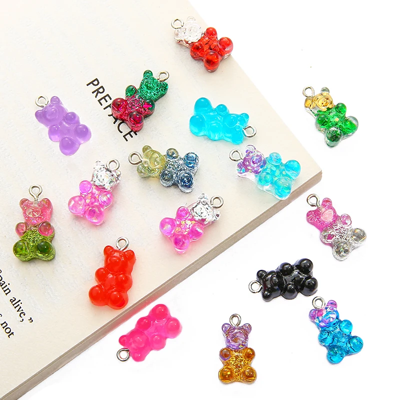 Pink Gummy Bear Sweet Charm Tibetan Silver Necklace Christmas Birthday Gift New 