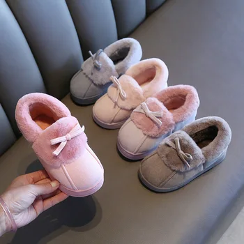 

Children Slippers Kids Winter Slippers for Baby Boys Girls Toddler Shoes Home Indoor Cute Cartoon Thick Warm Sot Bottom Slippers
