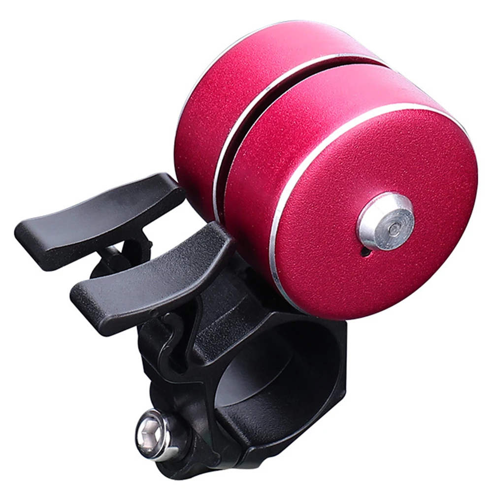 120дБ с двойным щелчком велосипедный Звонок безопасности громкий звук ручной циферблат на открытом воздухе Велоспорт Громкий Рог велосипед алюминиевый сплав сигнализация - Цвет: Rose Red