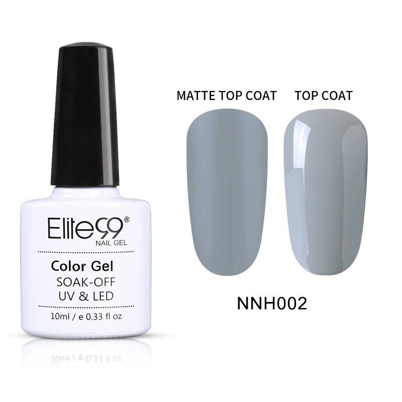 Elite99 чистый цвет матовый УФ-гель для ногтей 10 мл чистый цвет ногтей матовое верхнее покрытие Замачивание ногтей гель лак маникюрный лак - Цвет: NNH002