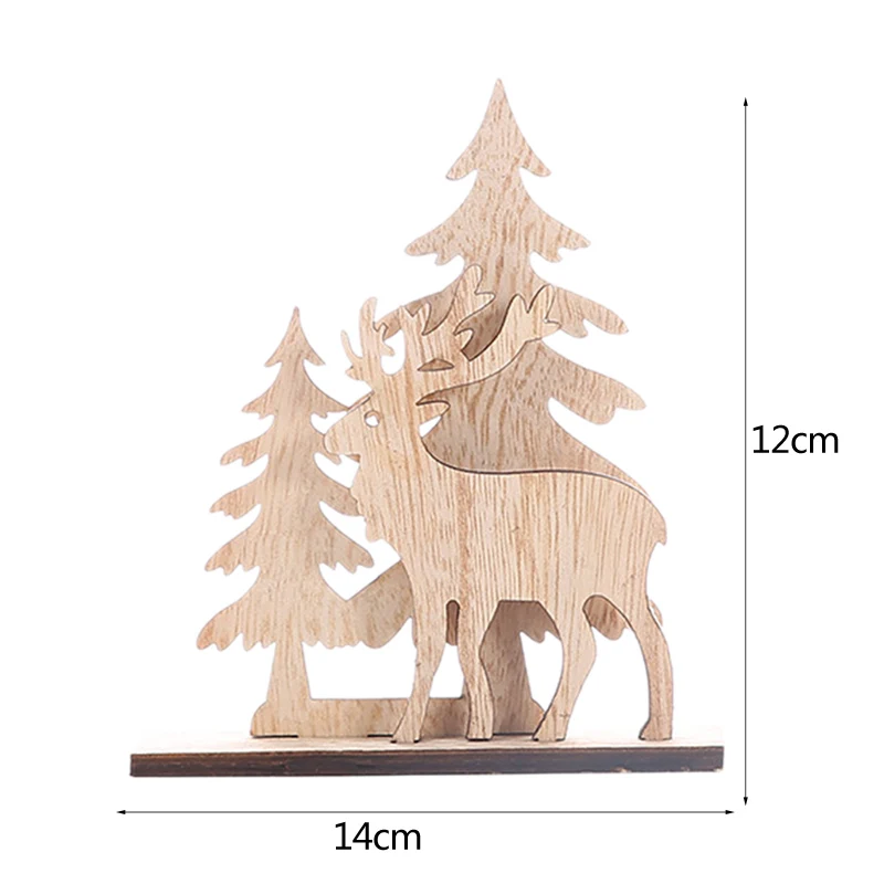 Рождественское деревянное украшение, Рождественский северный олень, дерево, украшение для рождества, домашний декор, новогодний подарок для детей