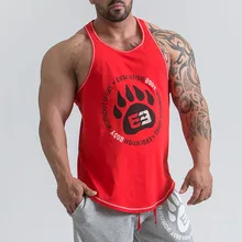 Летняя мужская майка для занятий фитнесом, для занятий спортом на открытом воздухе, для бега, для тренировок, свободная, дышащая, хлопковая, без рукавов, i-образный жилет