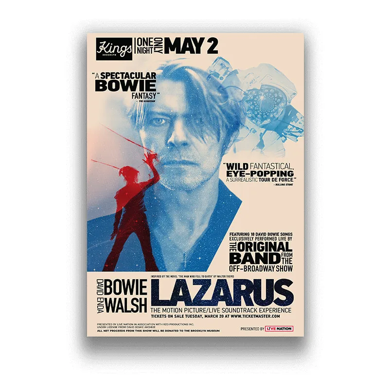 David Bowie рок музыка белая бумага с покрытием принты четкое изображение домашний